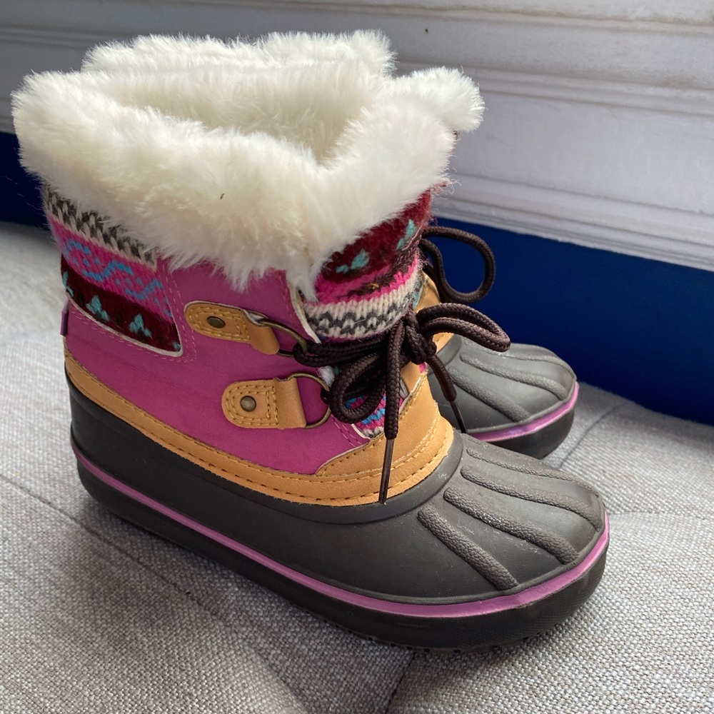 London Fog girls snow boots size 11 LIKE NEW
